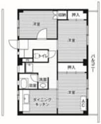 ビレッジハウス厨川2号棟 (104号室)の物件間取画像